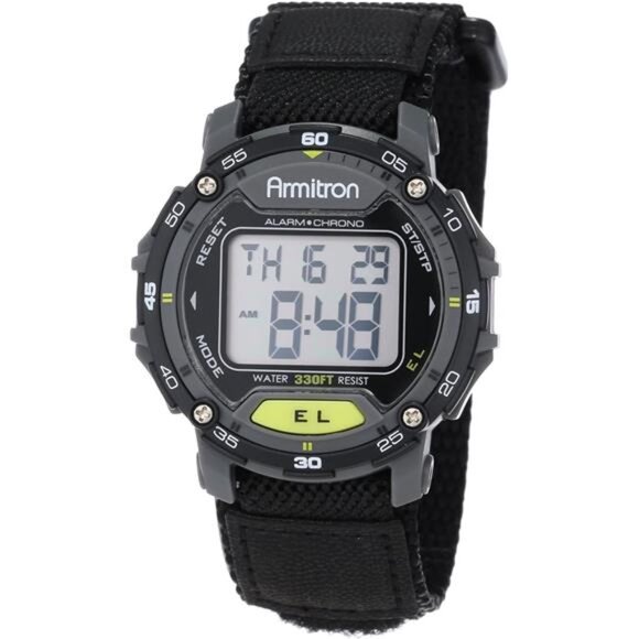 Men's Digital Chronograph Nylon Strap Watch